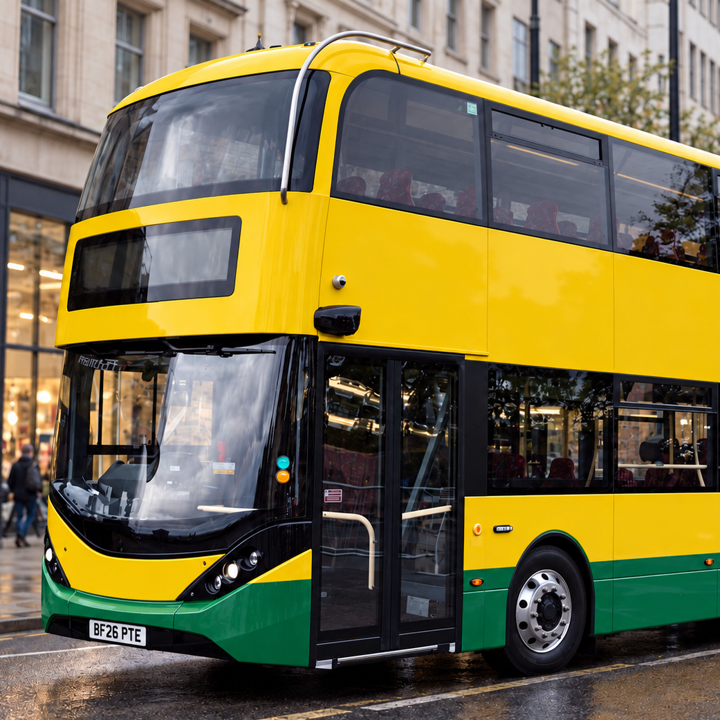 Museum House Consulting - Public Transport Consultants; Double decker bus parked at depot Museum House Consulting - Public Transport Consultants; Double decker bus parked at depot